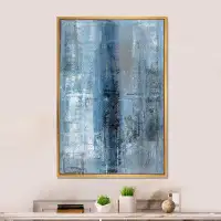 17 Stories Blue Meets Grey Abstract Art Blue Meets Grey Abstract Art - on