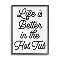 Stupell Industries Stupell Industries Life Better In Hot Tub Phrase Framed Giclee Art By Lil' Rue