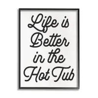 Stupell Industries Stupell Industries Life Better In Hot Tub Phrase Framed Giclee Art By Lil' Rue