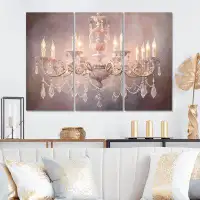 House of Hampton Chandelier Serene Lustre II - Chandelier Wall Art Print Set