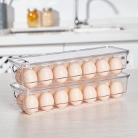 Prep & Savour Vtopmart 2 Pack Egg Container For Refrigerator, 14 Egg Organizer Holder For Refrigerator Organization, Cle