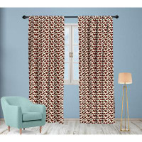 Mercer41 2 Panel Curtain Set, Abstract Brushstroke Window Treatment Living Room Bedroom Decor,