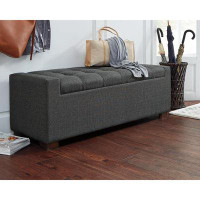 Signature Design by Ashley Signature Design By Ashley Cortwell Upholstered Tufted Storage Bench, Gray