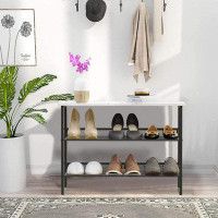 Latitude Run® Adjustable Flat and Slant Storage Rack Shoe Shelf, High Heels Potted Plant