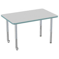 Factory Direct Partners Rectangle Contour Adjustable Height Activity Table with Super Legs