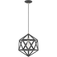 Orren Ellis 21" H_1 Light Mini Pendant With Geometric Metal Shade