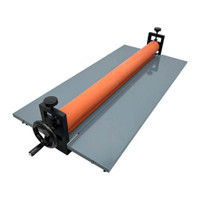 39In Cold Laminating Machine 15mm Manual Cold Laminator Hand Crank Pressure Rubber Rollers 026205
