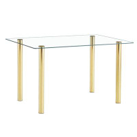 Wrought Studio Modern Dining Table, Dining Table, Glass Dining Table