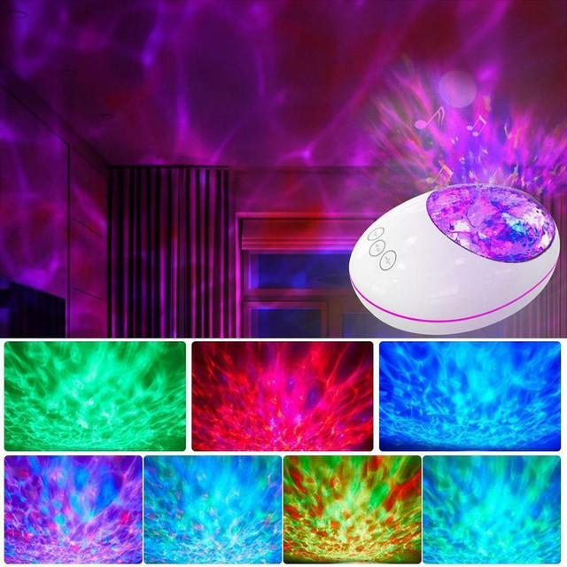 NEW LED OCEAN WAVE PROJECTOR NIGHT LIGHT K1035 in General Electronics in Alberta - Image 4