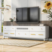 Mercer41 TV Stand For 75+ Inch TV, Entertainment Centre TV Media Console Table, TV Stand With Storage, TV Console Cabine