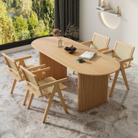 Fit and Touch AABB683780577449FAT&Size Oval 31.5'' W Restaurant Dining Set