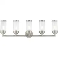 Lighting Lumens Hillcrest Lighting Lights Transitional Bath Vanity With 5 Clear Glass Shades And Polished Chrome Frame