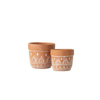 Dakota Fields Horton 2 - Piece Ceramic Pot Planter Set