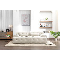 Latitude Run® 2 Seater Sofa, Pure Foam Comfy Sofa Couch, Modern Lounge Sofa