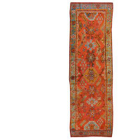 Landry & Arcari Rugs and Carpeting One-of-a-Kind Oushak Hand-Knotted Before 1900 3'10" x 11'10" Runner Wool Area Rug in