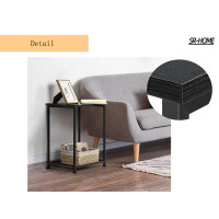 SR-HOME Nightstands Set Of 2 Sofa Side Table For Small Spaces Narrow Bedside Tables And End Table Sets With Open Storage