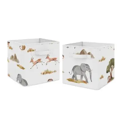 Sweet Jojo Designs Jungle Animals Fabric Storage Bin by Sweet Jojo Designs