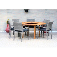 Lark Manor Anav Round 6 - Person 59'' Long Dining Set with Cushions