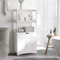 Bathroom Cabinet 23.5"x13"x48.25" White