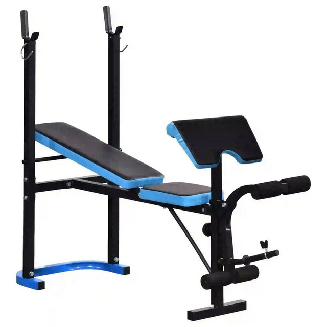 ADJUSTABLE WEIGHT BENCH WITH BARBELL RACK AND LEG DEVELOPER FOR WEIGHT LIFTING AND STRENGTH TRAINING MULTIFUNCTIONAL WOR in Exercise Equipment