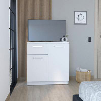 Latitude Run® Broadoaks Multi-Functional Dresser Carlin, Top Surface as TV Stand, White