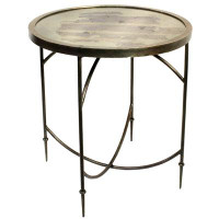 17 Stories 24.5'' Tall Iron Pedestal End Table