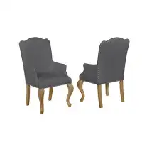 One Allium Way Mabrey Linen Arm Chair