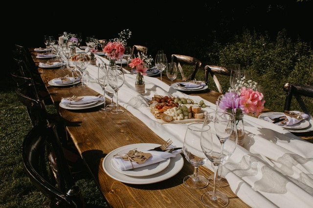 HARVEST TABLE RENTAL. WOODEN TABLE RENTAL. [RENT OR BUY] 6474791183, GTA AND MORE. PARTY RENTALS. TENT RENTALS. EVENT in Other in Toronto (GTA) - Image 2