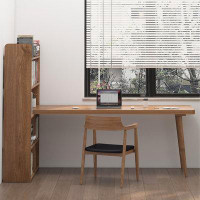Fortuna Femme 86.61"Nut-brown Rectangular Solid Wood desks