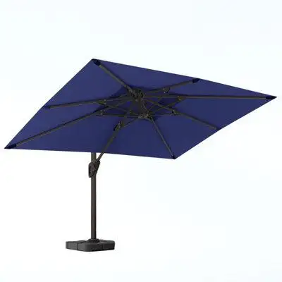 Hokku Designs Navy 360° Rotating Cantilever Patio Umbrella For Outdoor Shade - Perfect For Gardens, Decks, Pools & Patio