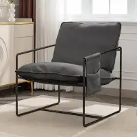 Mercer41 Mercer41 Accent Chair Set Of 2, Modern Sling Chair With Metal Frame, Comfy Chair For Living Room