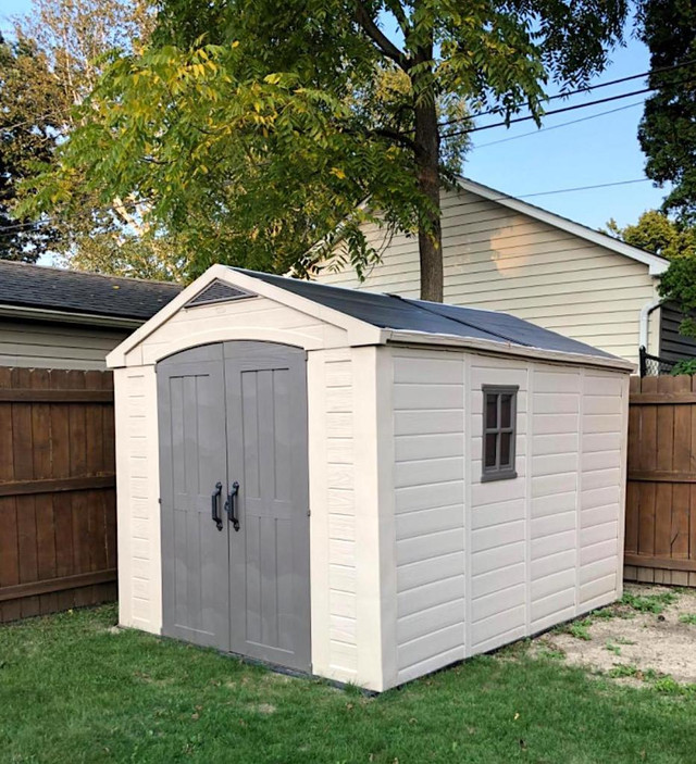 Resin Outdoor Shed Patio Furniture Garden Storage Shed Backyard Bike in Outdoor Tools & Storage