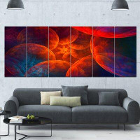 Made in Canada - Design Art 'Biblical Sky with Red Clouds'  6 Piece Graphic Art Print Set on Canvas