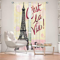 East Urban Home Lined Window Curtains 2-panel Set for Window Size by nJoy Art - Cest La Vie