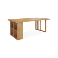 Fit and Touch 55.12" Burlywood Rectangular Solid Wood desks