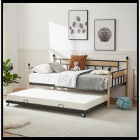 Winston Porter Daybed, sofa bed metal framed with trundle