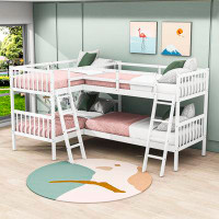 Harriet Bee Darnold Twin over Twin L-Shaped Bunk Beds by Harriet Bee