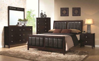CF - Carlton 4 or 5-Piece (Full, Queen or King) Upholstered Bedroom Set Black And Grey