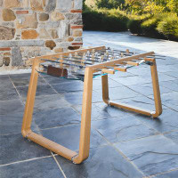 Recon Furniture 64.76" Tempered Glass Solid Wood Foosball Table