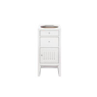James Martin Vanities Athens 15" W x 32.2" H x 14.9" D Solid Wood Free-Standing Bathroom Cabinet