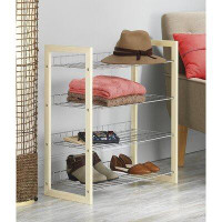 Dotted Line™ 4-Tier 12 Pair Stackable Shoe Rack