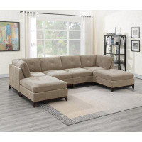 Latitude Run® Modular Sectional Set Living Room Furniture Couch Corner Wedge Armless Chairs 6_5