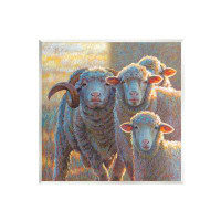 Stupell Industries Sunlit Sheep Family Farm Animals Giclee Art By Rita Kirkman