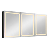 Audiohome 60X30 Inch LED Bathroom Medicine Cabinet Surface Mount Double Door Lighted Medicine Cabinet-6