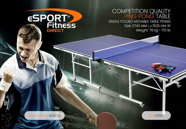 FREE SHIPPING CODE IS eSPORT (PREMIUM QUALITY PING PONG TABLES AT FACTORY DIRECT Prices dans Tennis et raquettes  à Kamloops