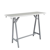 Safco Products Company Spark Teaming Table, 72x20" Rectangular Worksurface, 42"H Silver Base