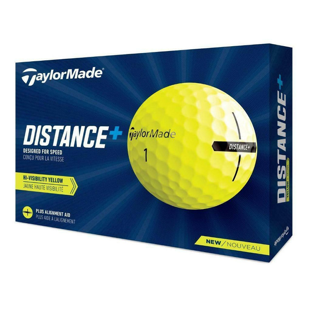 TaylorMade Distance+ Yellow Golf Balls in Golf