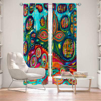 East Urban Home Lined Window Curtains 2-panel Set for Window Size by Michele Fauss - Whale Wonderland