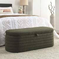 Hokku Designs Zanfira Fabric Upholstered Storage Bench