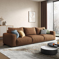 Crafts Design Trade 110.24" Browm Cotton and linen Modular Sofa
